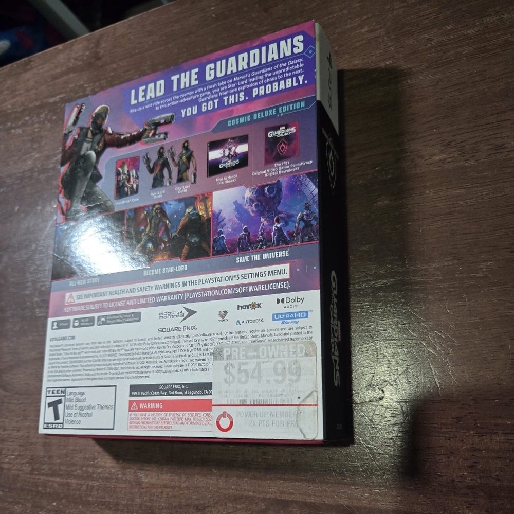 Marvel Guardians of the Galaxy Cosmic Deluxe Edition for PS5 - Black - Picture 3 of 9
